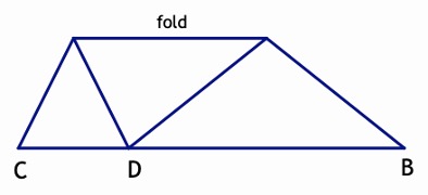 picture of the triangle with A folded down