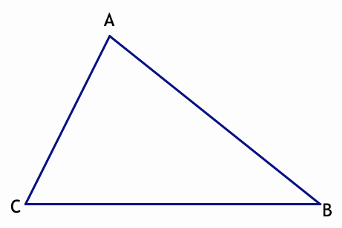 picture of a triangle labeled abc