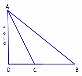 picture of the triangle with c folded in